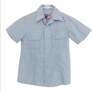 Boys 4T button down baby blue shirt